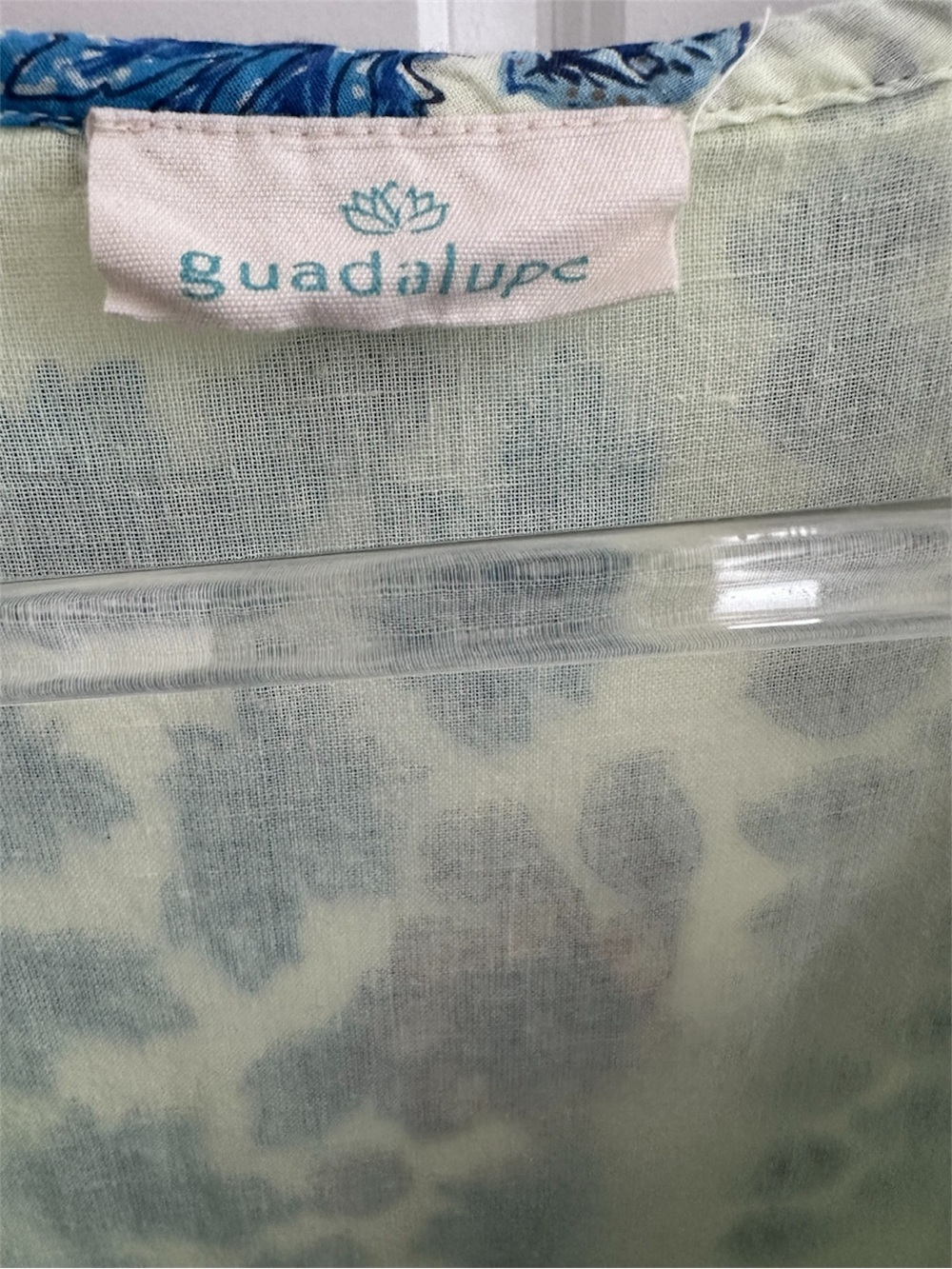 Guadalupe Kiliman Blue 100% Cotton Tiered Maxi Dress - Picture 5 of 7